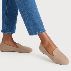 Brand New: Birdies Nude Suede Flats Starling